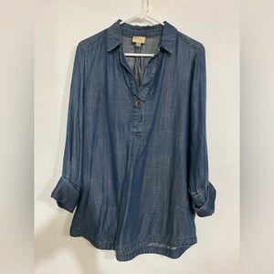Eli Tahari, size, M, denim Tunic shirt Blue